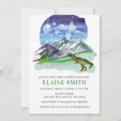 Waterverf Dinosaur Genderneutraal Baby shower Kaart (Voorkant)