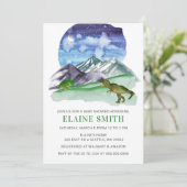 Waterverf Dinosaur Genderneutraal Baby shower Kaart (Staand voorkant)