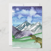 Waterverf Dinosaur Genderneutraal Baby shower Kaart (Achterkant)