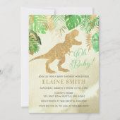 Waterverf Dinosaur Genderneutraal Baby shower Kaart (Voorkant)