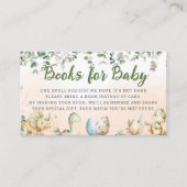 Waterverf Dinosaur Greenery Boy Boeken voor baby Informatiekaartje (Voorkant)