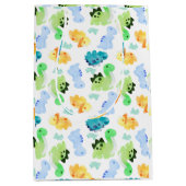 Waterverf Dinosaur Naadloos Patroon Medium Cadeauzakje (Voorkant)