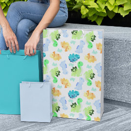 Waterverf Dinosaur Naadloos Patroon Medium Cadeauzakje