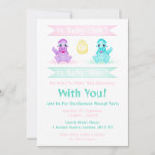 Waterverf Dinosaur over gender op maat Kaart (Voorkant)