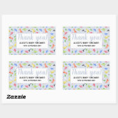 Waterverf Dinosaur Pattern Baby shower Rechthoekige Sticker (Vel)