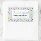 Waterverf Dinosaur Pattern Baby shower Rechthoekige Sticker (Tas)
