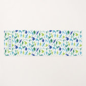 Waterverf Dinosaur Pattern Gepersonaliseerde Kinde Yogamat (Voorkant (horizontaal))