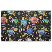 Waterverf Dinosaur Space Construction Cute Kinder Stof (Fat Quarter)