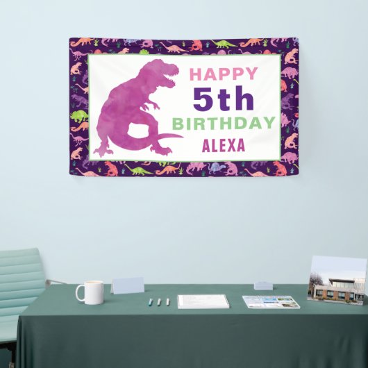 Waterverf Dinosaur T-Rex Birthday Party Girls Spandoek (Beurs)