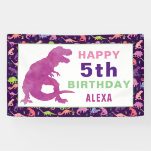 Waterverf Dinosaur T-Rex Birthday Party Girls Spandoek