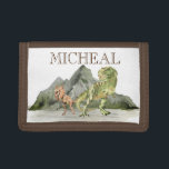 Waterverf Dinosaur T-Rex Tyrannosaurus Drievoud Portemonnee<br><div class="desc">Dit ontwerp kan op het gebied worden gepersonaliseerd dat door de foto en/of tekst te veranderen wordt verstrekt. Of het kan worden aangepast door te klikken deze Sjabloon personaliseert en dan de klik te kiezen om verdere optie aan te passen en de kleur van de achtergrond te schrappen of te...</div>
