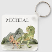 Waterverf Dinosaur T-Rex Tyrannosaurus Sleutelhanger (Achterkant)