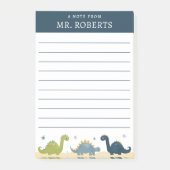 Waterverf Dinosauriërs Natuurkundeleraar Post-it® Notes (Voorkant)