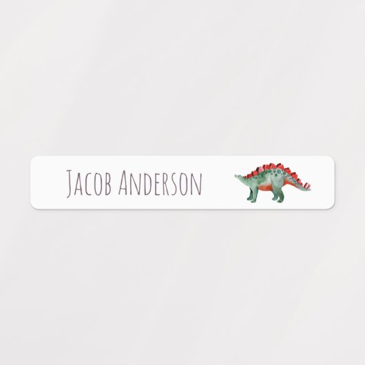 Waterverf Dinosaurs Kinder naam Waterdicht Labels (Design 1)