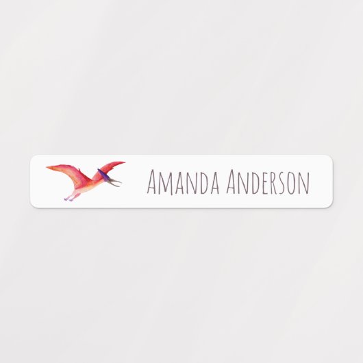 Waterverf Dinosaurs Kinder naam Waterdicht Labels (Design 2)
