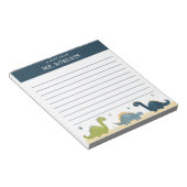 Waterverf Dinosaurs Science Teacher Notepad Notitieblok (Schuin)
