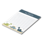 Waterverf Dinosaurs Science Teacher Notepad Notitieblok (Linkerzijde)