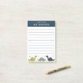 Waterverf Dinosaurs Wetenschapsleraar Post-it® Notes (Op bureau)