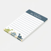 Waterverf Dinosaurs Wetenschapsleraar Post-it® Notes (Schuin)