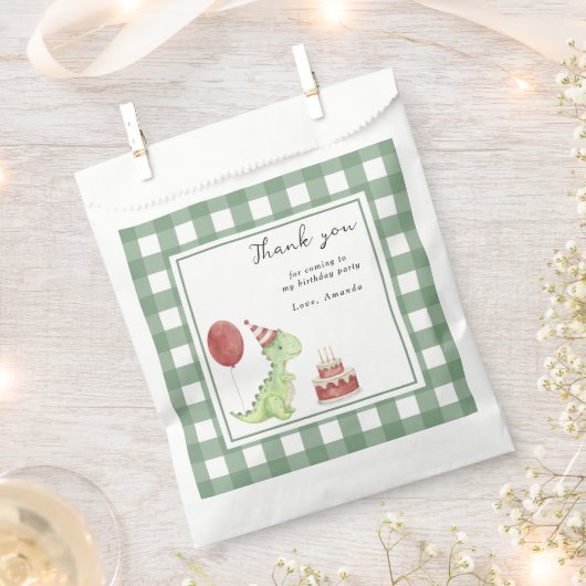 Waterverf Dinosaurus 1e verjaardag Bedankzakje (Geknipt)
