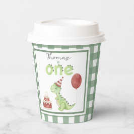 Waterverf Dinosaurus 1e verjaardag Papieren Bekers