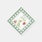 Waterverf Dinosaurus 1e verjaardag Servet (Hoek)