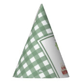 Waterverf dinosaurus 2e geboortedag feesthoedjes (Links)