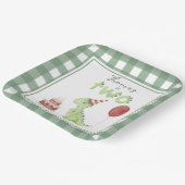 Waterverf dinosaurus 2e geboortedag papieren bordje (Gebogen)