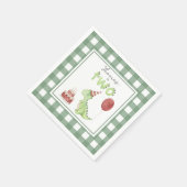 Waterverf dinosaurus 2e geboortedag servet (Hoek)