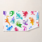 Waterverf dinosaurus alfabet kleurrijke Dino Kinde Bad Handdoek (Handdoek)