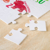 Waterverf dinosaurus alfabet kleurrijke Dino Kinde Legpuzzel (Zijkant)