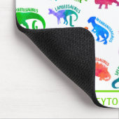 Waterverf dinosaurus alfabet kleurrijke Dino Kinde Muismat (Hoek)