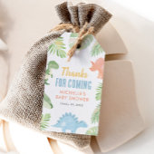 Waterverf Dinosaurus Baby shower Cadeaulabel