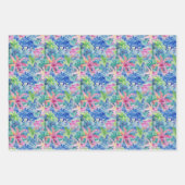 Waterverf Dinosaurus Gift Wrap, Kinder Dino Wrappi Inpakpapier Vel (Voorkant 3)