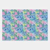 Waterverf Dinosaurus Gift Wrap, Kinder Dino Wrappi Inpakpapier Vel (Voorkant 2)