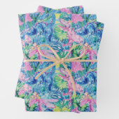 Waterverf Dinosaurus Gift Wrap, Kinder Dino Wrappi Inpakpapier Vel (In situ)