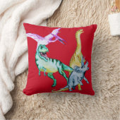 Waterverf Dinosaurus Kinderen Kussen (Deken)
