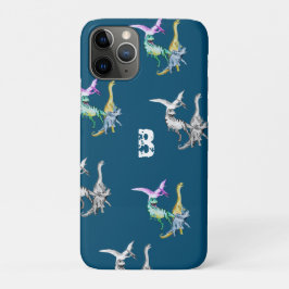 Waterverf Dinosaurus Kinderen Monogram Case-Mate iPhone Case