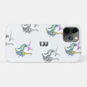 Waterverf Dinosaurus Kinderen Monogram Case-Mate iPhone Case (Achterkant (horizontaal))