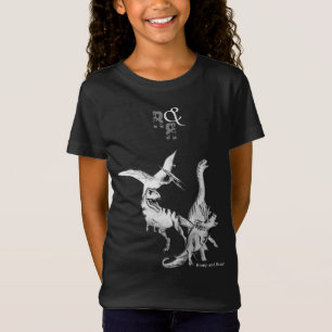Waterverf Dinosaurus Kinderen Rammen en Brullen T-shirt