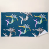 Waterverf Dinosaurus Kinderen Strandlaken (Voorkant)