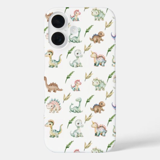 Waterverf Dinosaurus Ontdekking iphone Hoesje (Achterkant)
