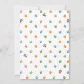 Waterverf dinosaurus rawr zijn een jongen Baby sho Kaart (Achterkant)