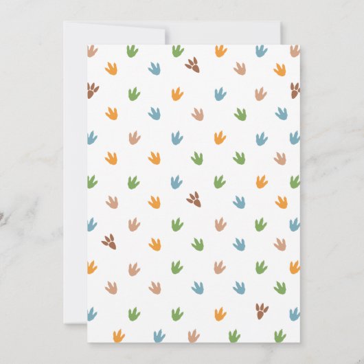 Waterverf dinosaurus rawr zijn een jongen Baby sho Kaart (Achterkant)