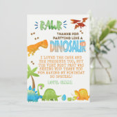 Waterverf Dinosaurus Verjaardag Dank u kaart (Staand voorkant)