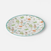 Waterverf Dinosaurus Verjaardagspapier Bord (Gekanteld)