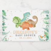 Waterverf Dinosaurussen Baby shower Mousserende Wi Sparkling Wijnetiket (Enkel label)