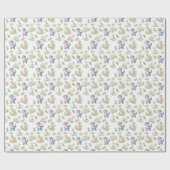 Waterverf dinosaurussen op wit cadeaupapier (Vlak)