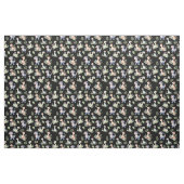 Waterverf dinosaurussen op zwart weefsel stof (Fat Quarter)