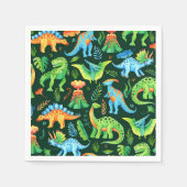 Waterverf Dinosaurussen T rex Boys Verjaardagsfees Servet (Voorkant)